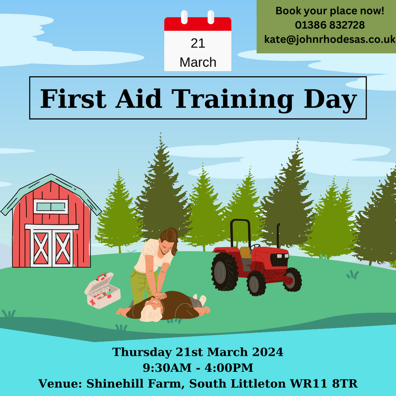 FIRST AID TRAINING 21ST MARCH 2024