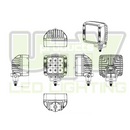 UTV3018 - 45W 3800 Lumen Glass Lens Blue Spot Light – Chemical Resistant