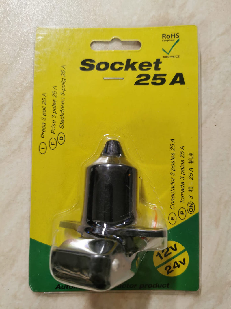 Female 3 pin D cobo Socket for Tractors/Sprayers