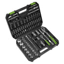 Socket Set 94pc 1/4" & 1/2"Sq Drive WallDrive® Metric